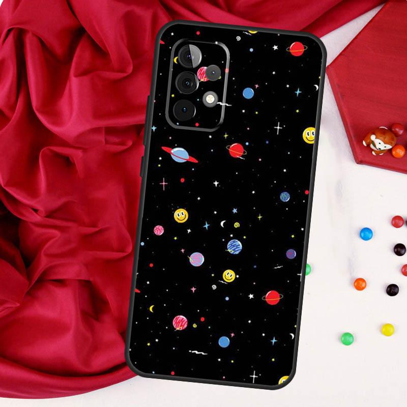 Black White Moon Space Astronaut For Samsung Galaxy A26 A05 A06 A16 A54 A34 A14 A22 A32 A52 A55 A35 A15 A53 A13 A56 A36 Case