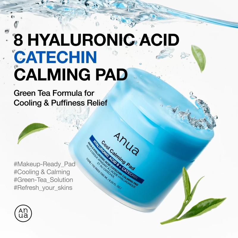 Anua 8 Hyaluronic Acid Catechin Calming Pad 110 Pads