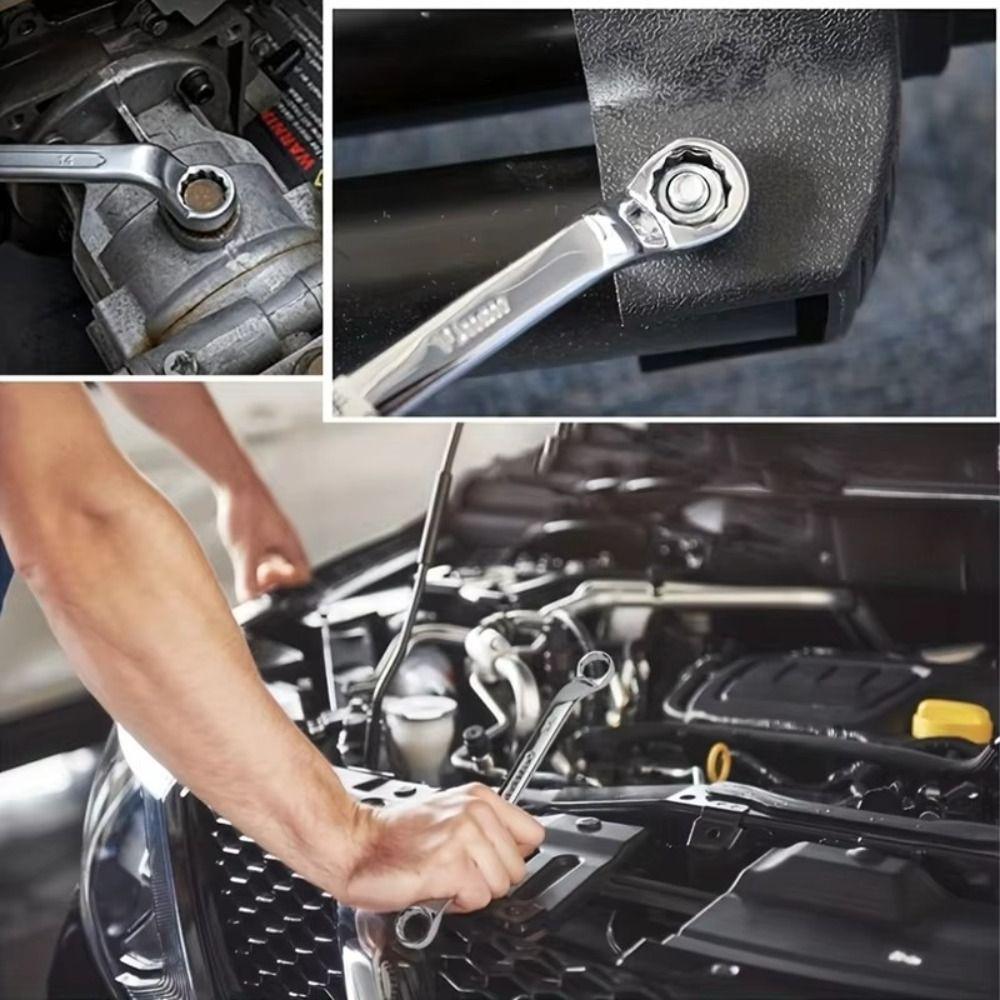 Dual Head Plum Wrench Chrome Vanadium Steel Dual-purpose Wrench Repair Tool Dual Head Wrench
