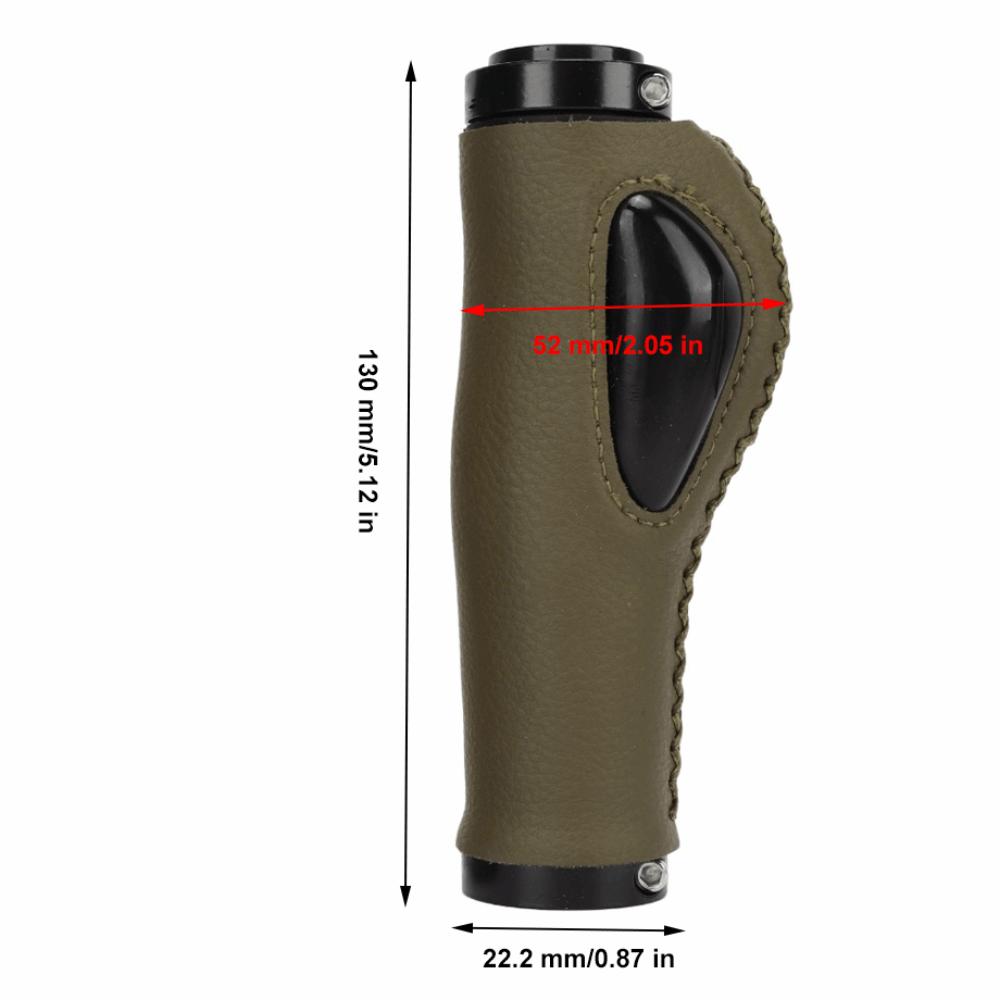 1 Pair Artificial Leather Leather Bike Grips Leather Handlebar Cover Replacement Bike Grips