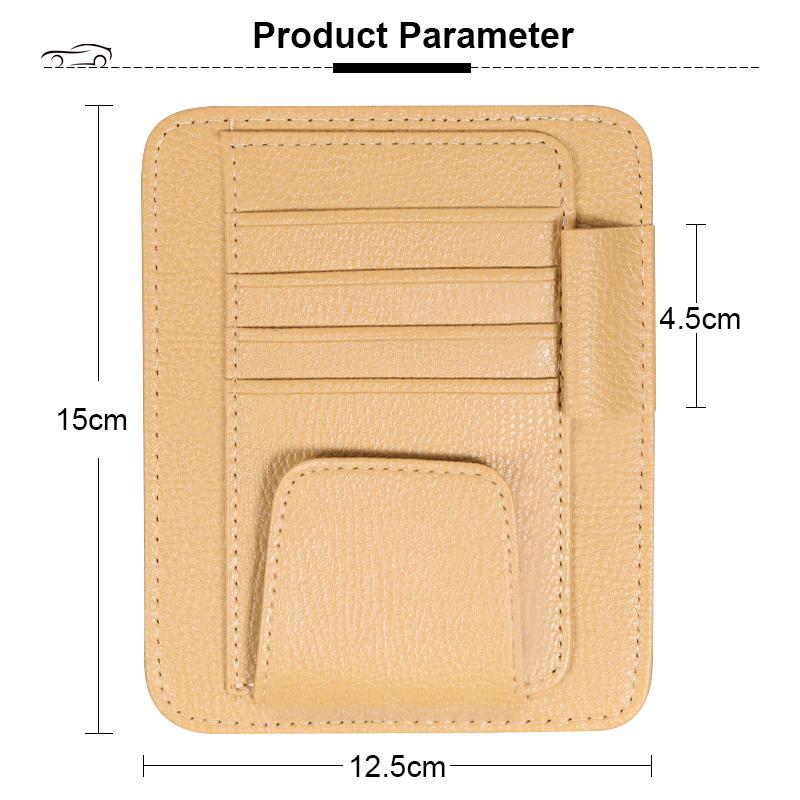 Car sun visor storage bag car glasses clip car interior supplies 12.5*15CM car business card holder bill holder