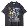 Anime JoJos Bizarre Adventure T Shirt DIO Washed Manga JOJO Stone Ocean Men Women T-shirts Oversized Kujou Jolyne Tops Tees