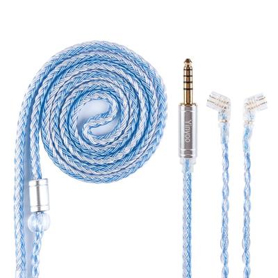 Yinyoo Earphone Upgrade Cable 2pin QDC YYX4849 Silver Plated Wire 16 Core Headphone Replacement Cable 5 Pole Balanced Earphone Audio Earphone Cable