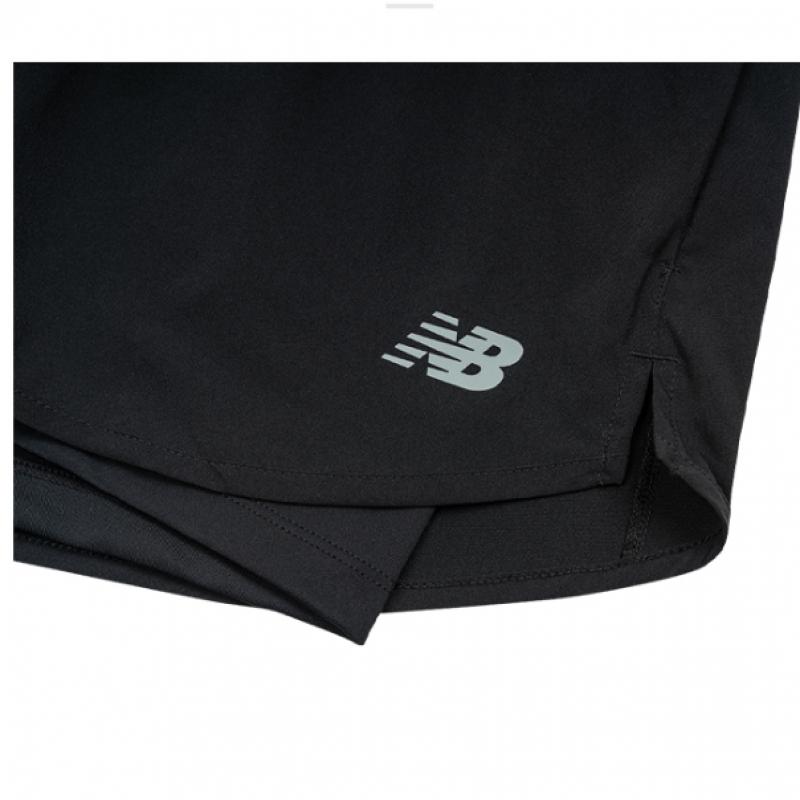 New Balance Pantaloni scurți țesuți 2 în 1 pentru femei, model sport esențial, Nbnvf26422, 19