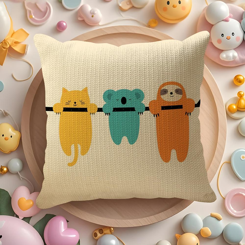 Nordic Modern Anime Pillow Case Pattern Printed Pillowcase for Living Room Sofa Cushion Cover & Bedroom Decor