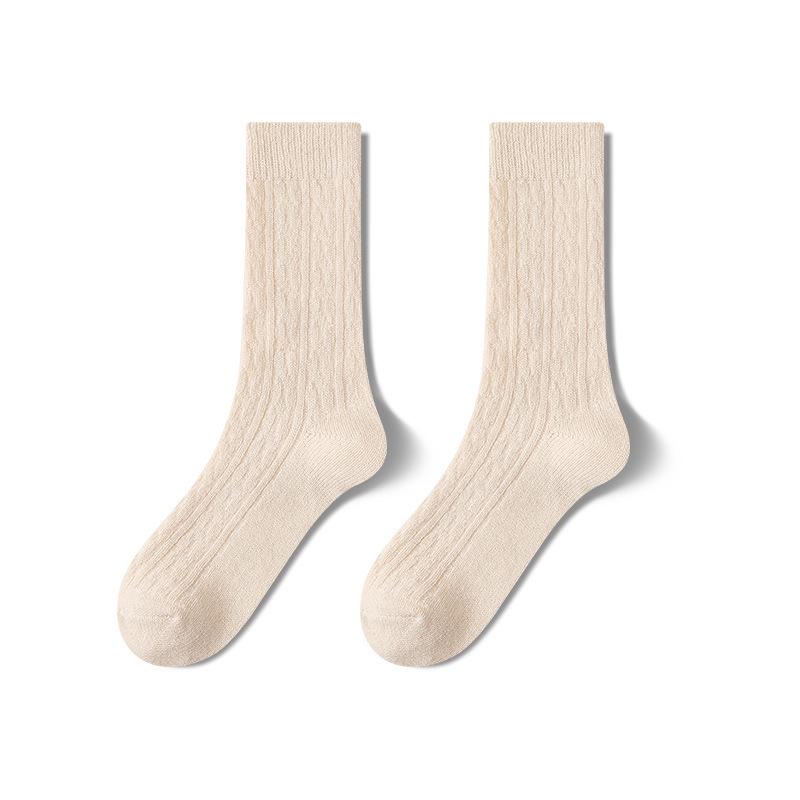 

Женские шерстяные носки до середины икры Meilaide - Толстые, на флисовой подкладке, с кашемировой теплотой для дома и сна, Идеальны для осени, зимы и послеродового комфорта One Size белый