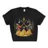 Egyptian God Anubis Horus Ancient Pyramids Ankh Hieroglyphs Mens T-Shirt. Summer Cotton Short Sleeve O-Neck Unisex T Shirt New