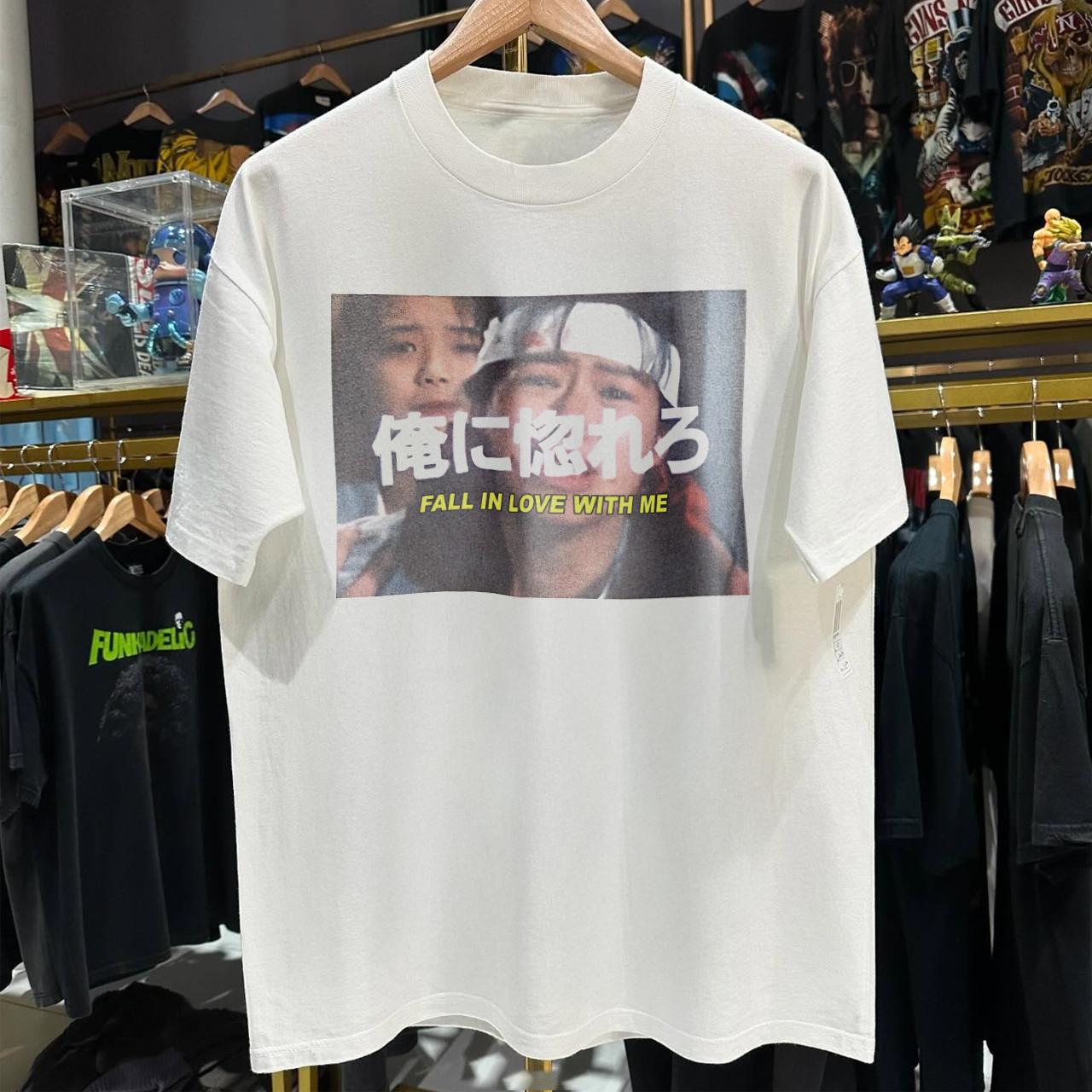 Fall In Love With Me Washed T-Shirt White M 2XL