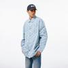 MLB New York Yankees SS24 Floral Stripe Denim Jacket Unisex Jackets Light-Blue 3ADRM0341-50BLL