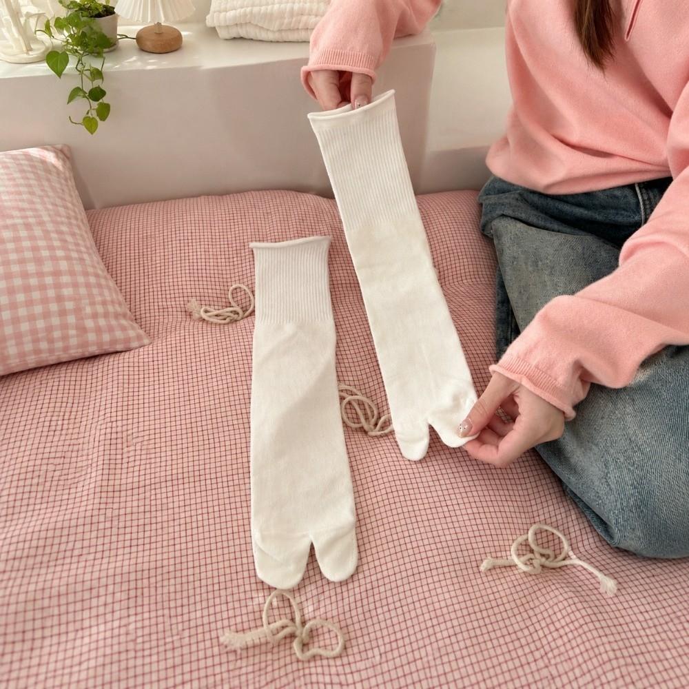 Polka Dots Two-toed Socks White Flip Flop Socks New Split Toe Tabi Socks Girls