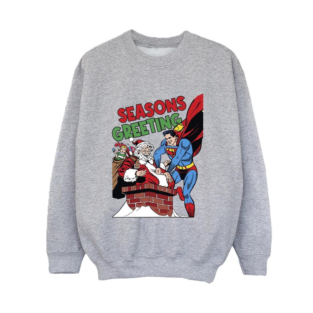 DC Comics Boys Superman Santa Comic Sweatshirt
