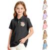 Girls School Uniform Short Sleeve T-Shirt Print Casual Top for Back To School