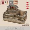 Retro Farmhouse Courtyard Miniature: Nostalgic Desktop Bonsai Decor for Living Room