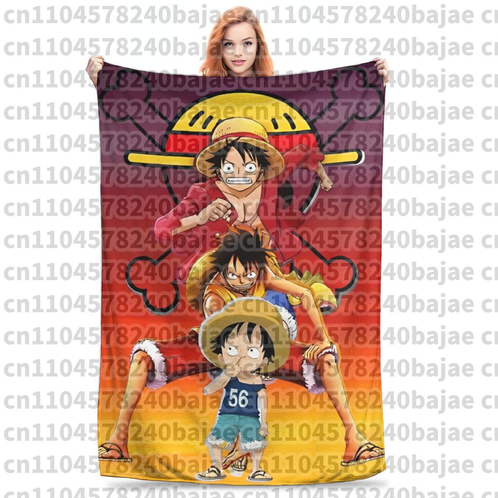 Luffy one piece Throw Blanket for Couch Fuzzy Soft Plush Blanket 50x60 Inches Multi-size Bedspread for All Seasons