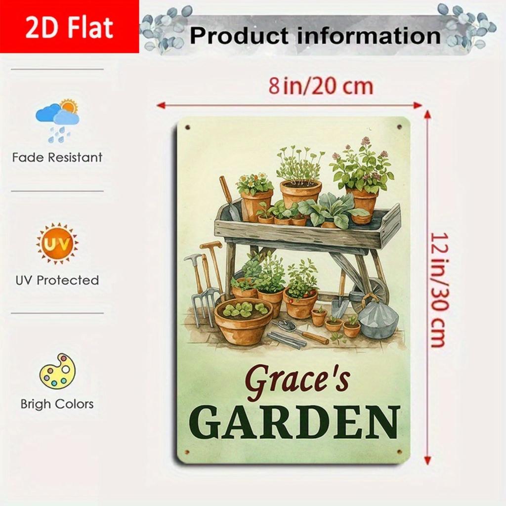 Personalisierte Individuelle Blechschild Retro Metallschild Wandkunst Haus Garten Dekoration