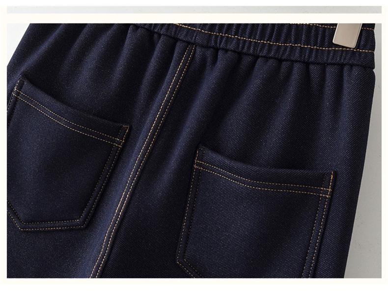 2025 New Style Velvet-Lined Winter Jeans for Middle-Aged & Elderly Women - High-Waisted, Slimming, Straight & Wide Leg.