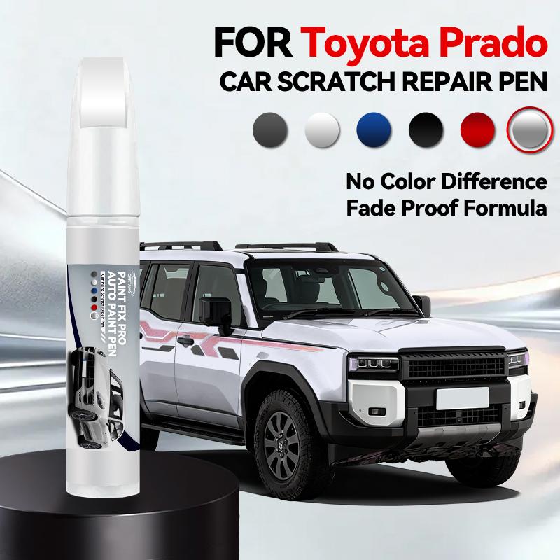 

For Toyota Prado 1996-2025 J120 J250 Paint Repair Pen Touch Up Scratch Remover DIY Auto Accessories Black White Gray Red Blue срібний