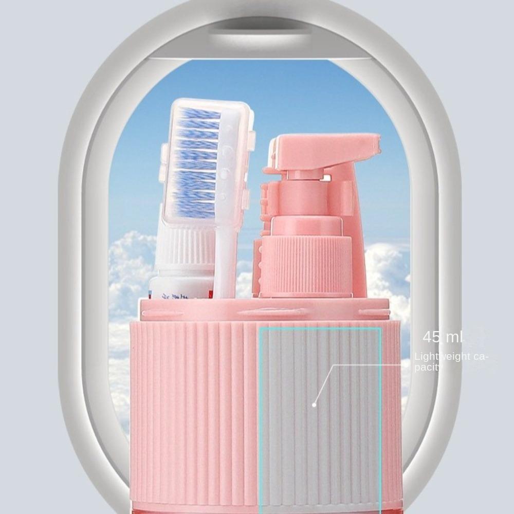 Lightweight Multifunction Toothpaste Cup Shampoo Storage Compact Plastic Storage Bottle Plastic Leak-proof Portable Travel Cup