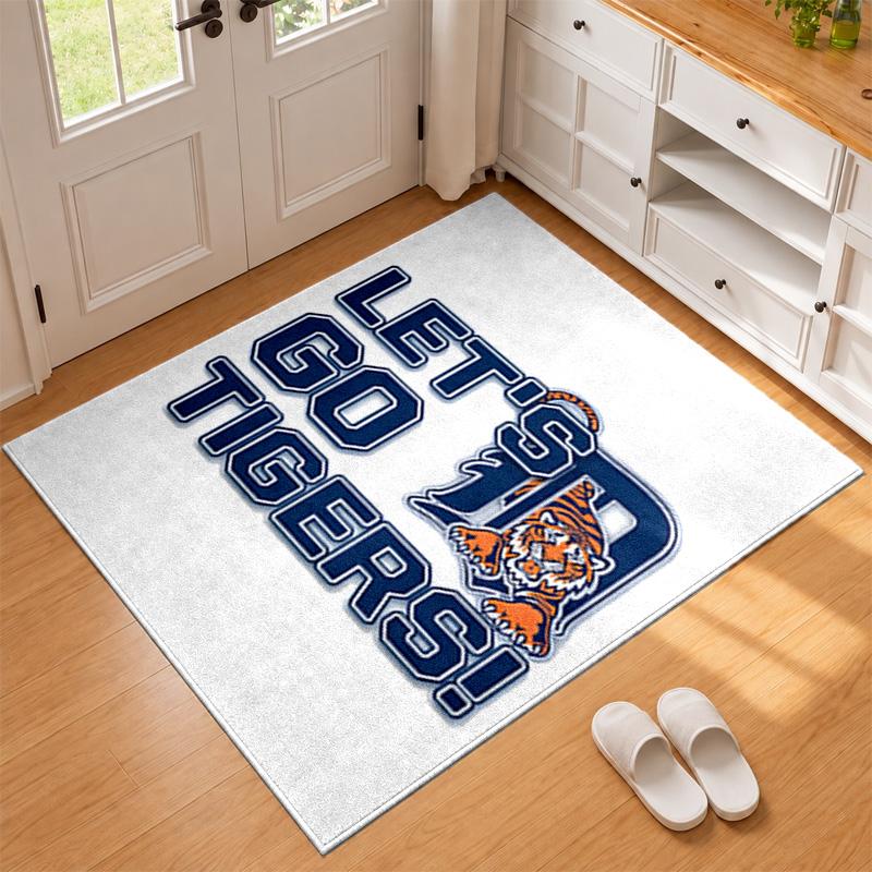 Detroit Tigers Teppich Fußmatte für Wohnzimmer oder Schlafzimmer Schutzmatte unter dem Stuhl Bürodeko Weihnachtsgeschenk Geburtstagsgeschenk