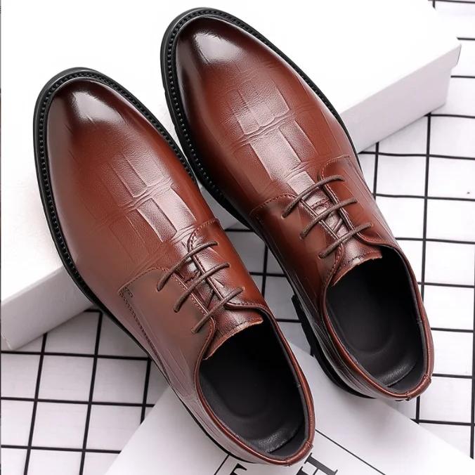 Pánské společenské boty z pravé kůže, vysoce kvalitní, formální, oxfordské, pánské kožené boty, mokasíny, zapatos hombre