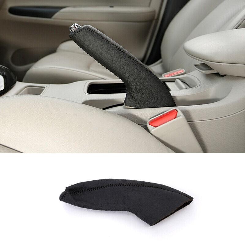 Black Leather Shifter Hand Brake Cover Trim For Nissan Sentra Sylphy 2013-2019