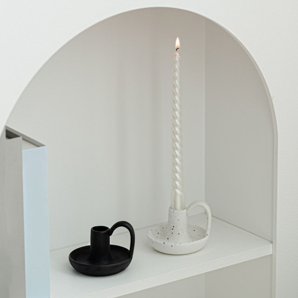 Elegant Tea Cup Candle Holder European Style Minimalist Candle Stands Ceramic Candlestick  Party
