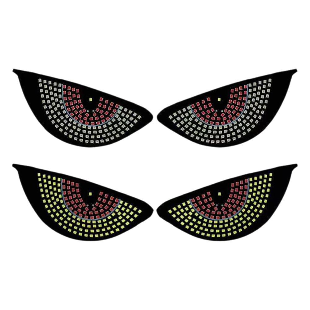 2 STÜCKE Auto Devil Eyes Lichtänderung Augenanimation LED Display Dekor Pixel Panel Fensterverkleidung Lampe USB Multi-Mode Lampe