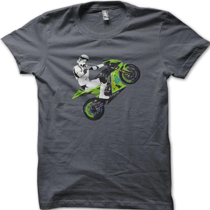 Biker Stormtrooper Superbike motorcycle Star Wars cotton T-shirt 8972 M