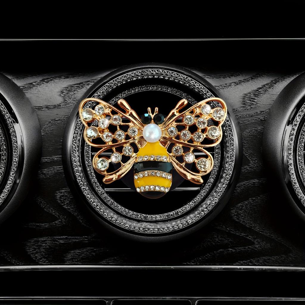Delicate Shiny Bee Style Car Air Freshener: Suitable for Decorating Women's Cars