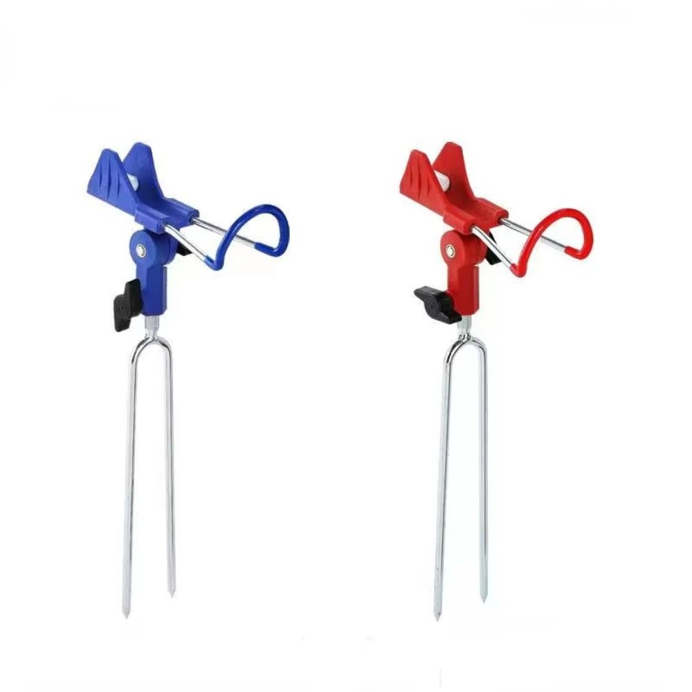 

Stainless Steel Fishing Pole Rack 360 Degree Fish Pole Stand Fishing Accessories синій