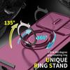 Manyetik Metal Halka Standlı Zırh Kılıfı Honor X5c X5d Plus Play 10A İçin Kaydırılabilir İtme Penceresi Lens Korumalı TPU Plastik Telefon Kılıfı