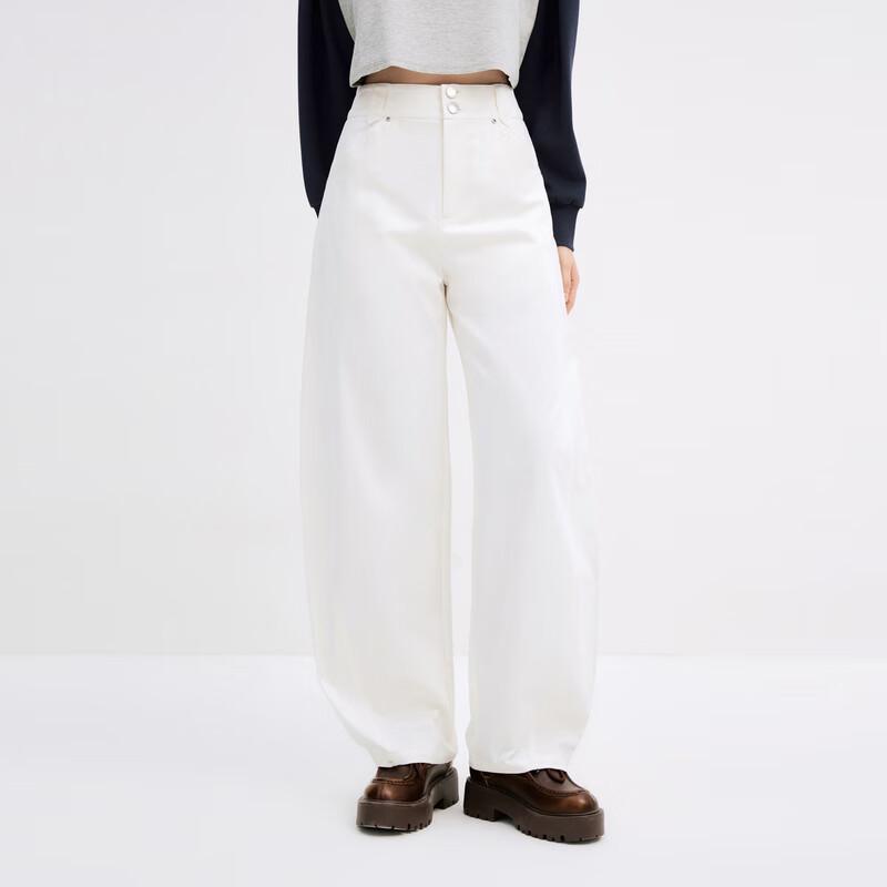 LEDIN Women's Twill High-Waist Tapered Banana Pants