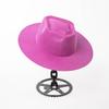 100% Wool Western Fedora Hat Women Men Autumn Winter Casual Felt Cowgirl Hat Outdoor Sunshade Warm Concave Shape Fedoras Top Hat