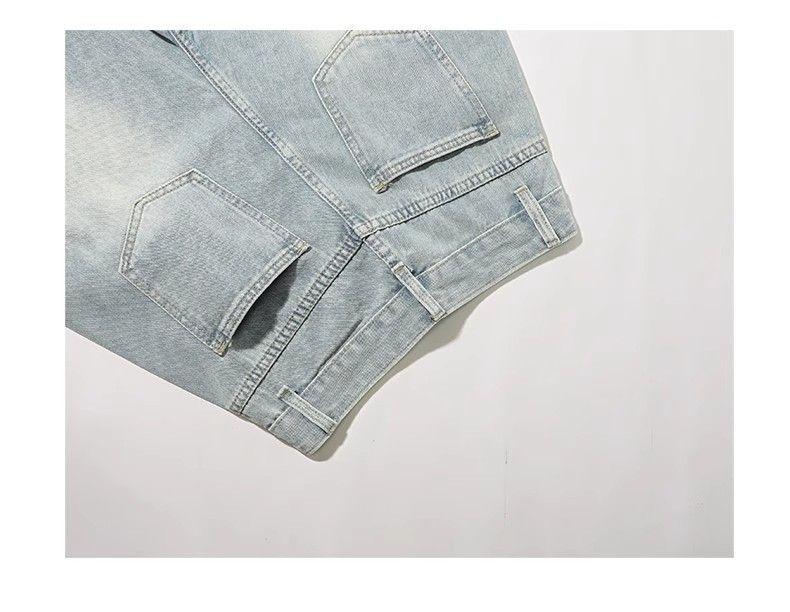 2024 Women's Plus Size Drapey Straight Leg Wide Leg Jeans - Floor Length Petite Fit