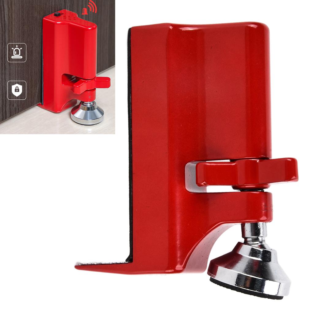 Portable Door Stopper Lockdown Brace 80dB Alarm for Home Apartment Hotel Travel Security Protection