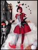 JUNDOMECY Clown Cosplay Magician Costume for Adult Cute and Funny Clown Plus Red and Black Clown Costume for School Cultural and Stage Performances