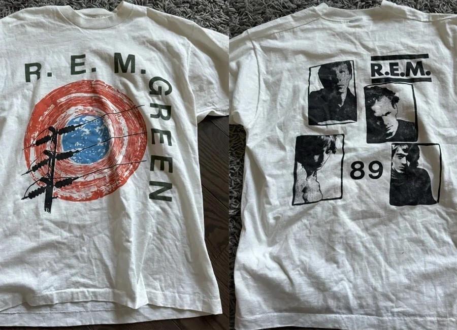 R.E.M Green tour REM band Double Sided T Shirt FULL SIZE S5XL Unisex T-Shirt XXL