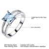 Umcho Real 925 Sterling Silver Created Natural Gemstone Ring Anniversary Birthday Valentine's Day Jewelry Gifts