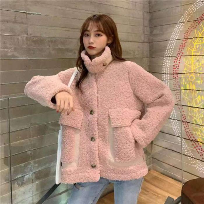 Lamb Wool Coat Women's New Autumn Versatile Thick Wool Sheep Shearing Coat Fur Integrated Lamb Wool