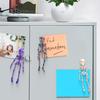 Yousheng 2/5Pcs 3D Printed Skeleton Refrigerator Magnet Halloween Poseable Skeleton Figurine with Movable Joints Articulated Skeleton Fridge Magnetic
