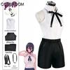 Chainsaw Reze Cosplay Costume Outfits Shirt Tie Short Wig Neck Ring Women Anime Uniform Halloween