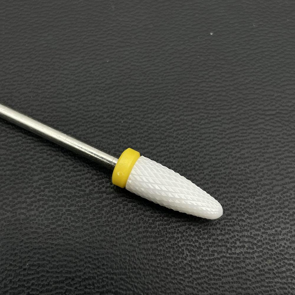 1Pc White Ceremic Nail Drill Bits Ceramic Cuticle Clean Bur Rotary Milling Cutters for Manicure Pedicure Dental Polishing Burs