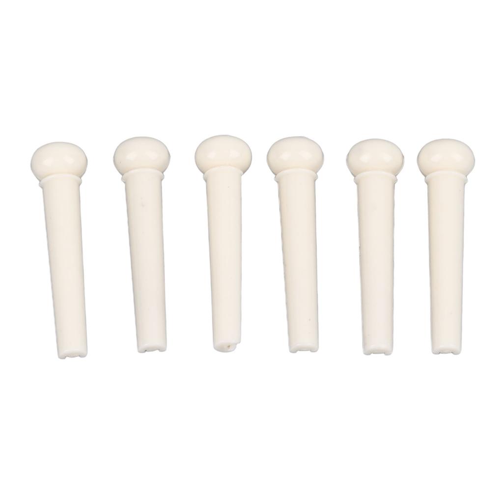 6Pcs Acoustic Guitar Bridge Pins Pegs Replacement Acoustic Guitar Plastic Bridge Saddle and Nut Guitar Bridge Pins