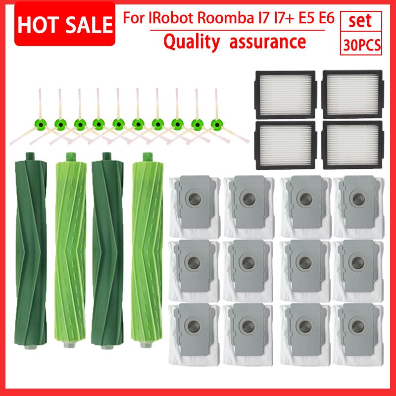 For iRobot Roomba i7 i7 i6 i8 i3 Plus E5 E7 E&I Series Hepa Filter Side Brush Main Brush Vacuum Cleaner Replacement Accessories