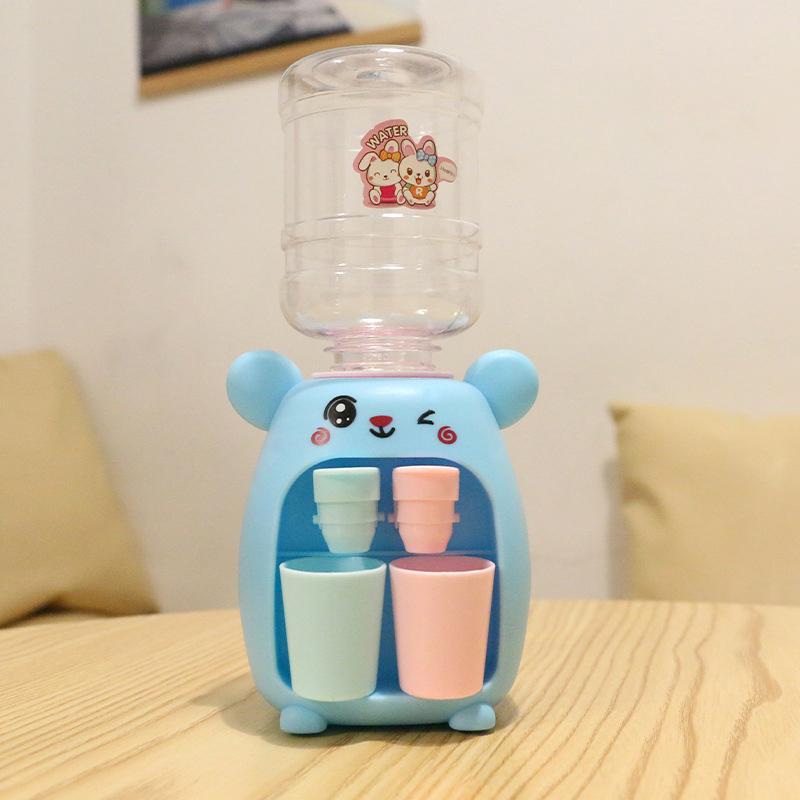 Mini Water Dispenser For Children Kids Gift Cute Cold/Warm Water Juice Milk Drinking Fountain Simulation Cartoon Kitchen Toy