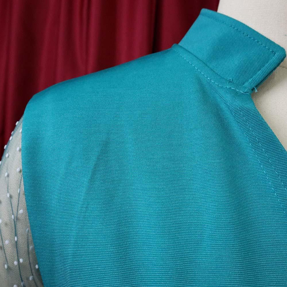 Large Size Women's Fashion Spring Autumn V Neck Mesh Dress Ladies One Piece Polka Dot Slit Dress