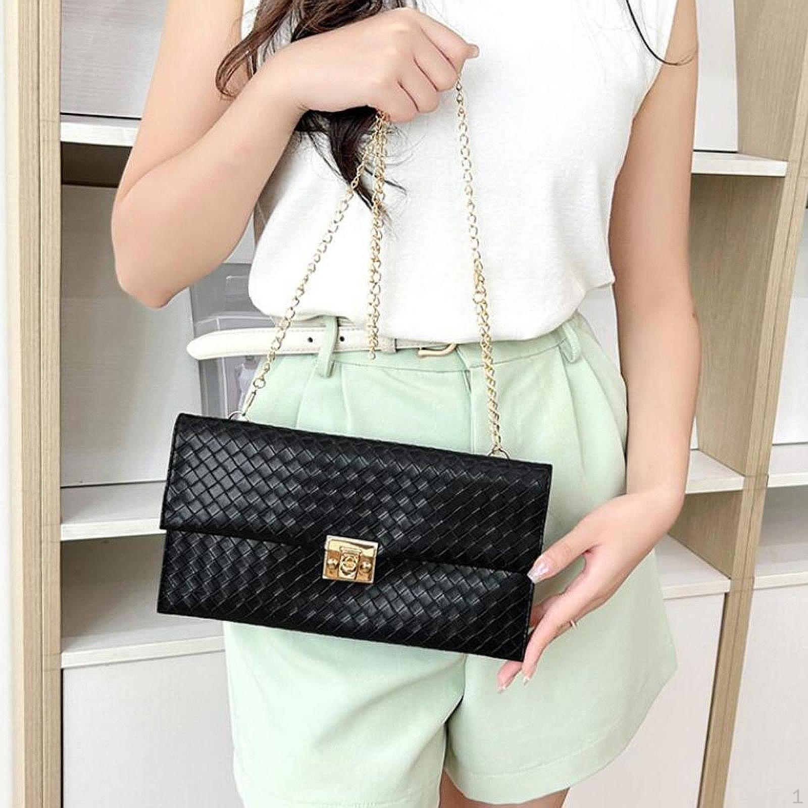 Клатч для женщин Сумка на плечо Банкет Шопинг Путешествия Мероприятия Ужин чёрный 980₽