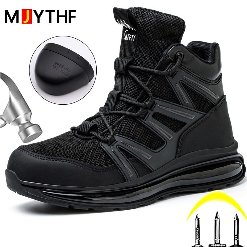 Large Size 50 Work Safety Boots Men Steel Toe Shoes Puncture-Proof Security Sneakers Protection Shoes Non-Slip Work Shoes Men