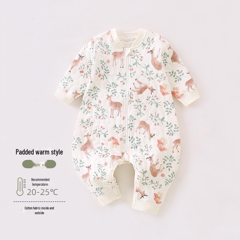 

Стеганый спальный мешок на молнии для новорожденных: Пижама с раздельными штанинами и защитой от ударов для осени и зимы 80 (9-15 months, 18-20 lbs)