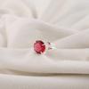 Pink Rubellite Gemstone 925 Solid Silver Statement Jewelry Women Ring For Birthday Gift RR-72-8